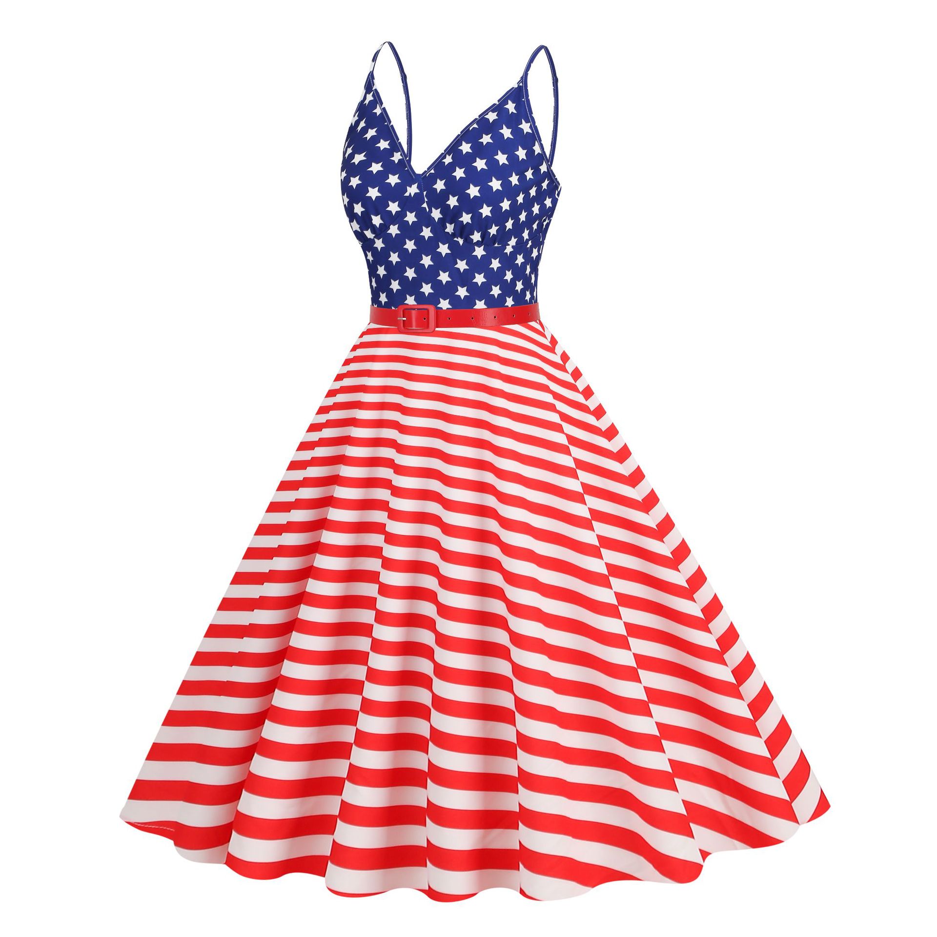 Womens Vintage Halter Neck Dresses 1950 Swing Tea Party Midi Cocktail Dress